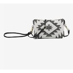JEN & CO. Small Crossbody Bag Riley‎ Aztec 3 Compartment Bag (M013AZT)